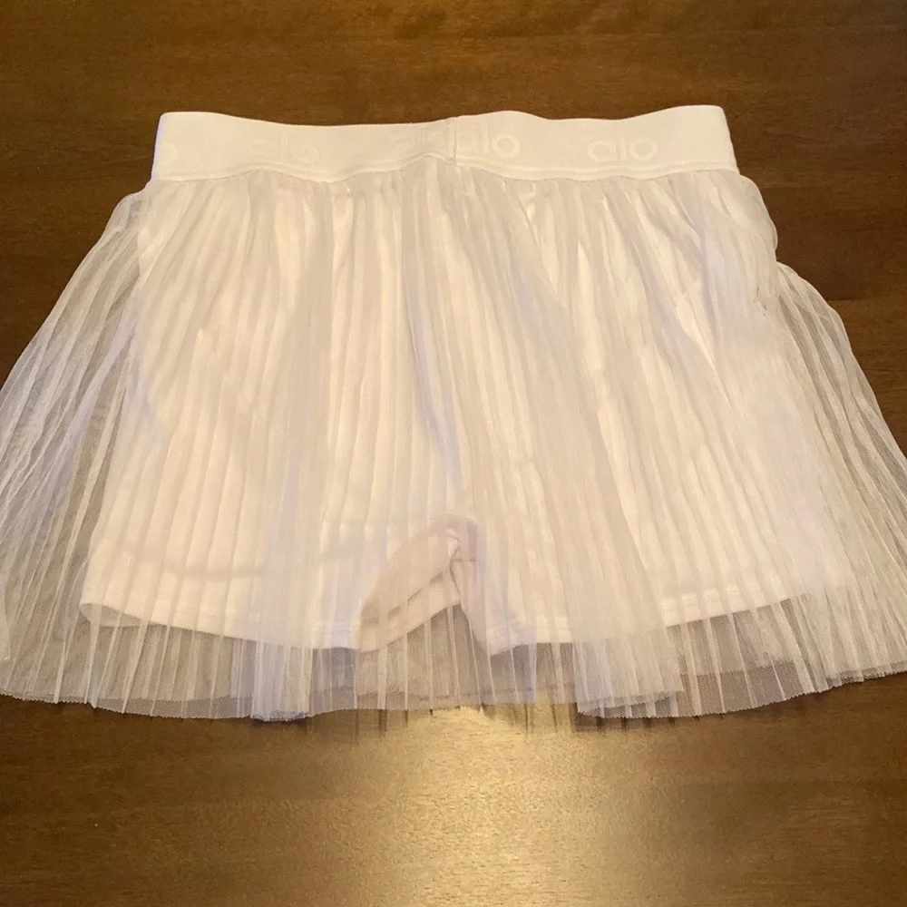 ALO Yoga Flirty Mesh Overlay Tennis🎾Skirt